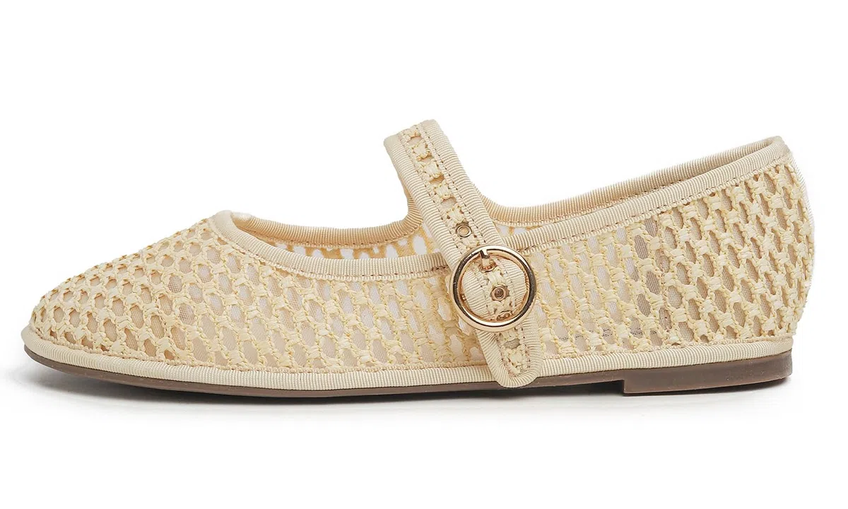 Feversole Women's Canvas Mary Jane Fashion，Scarpe Basse Classiche da Donna Décolleté Eleganti Mary Jane con Fibbia Morbida Scarpe da Ballo per Balletto per Donna