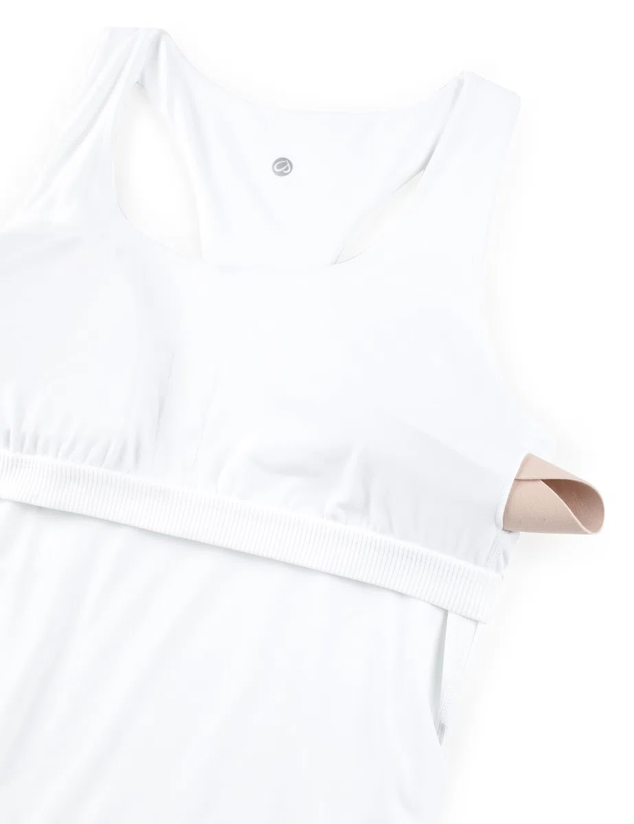 CRZ YOGA Butterluxe da Donna Racerback maternità Cisterna Cima Increspato Gravidanza Imbottito Yoga Cima