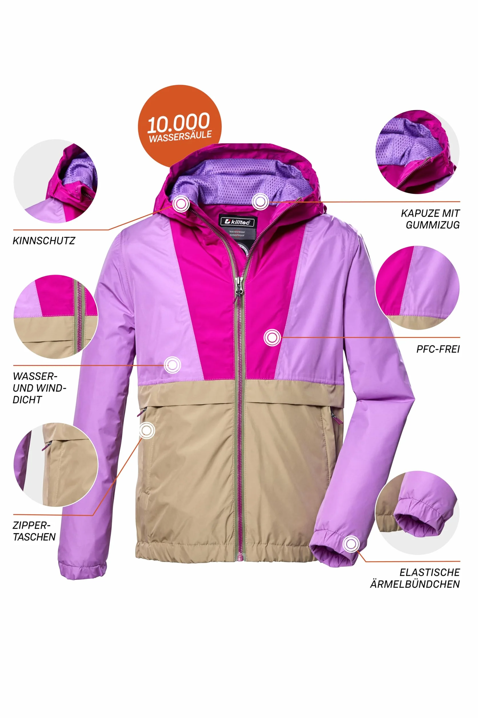 Killtec Kos 361 Grls Jckt Giacca funzionale/giacca outdoor con cappuccio Girl´s