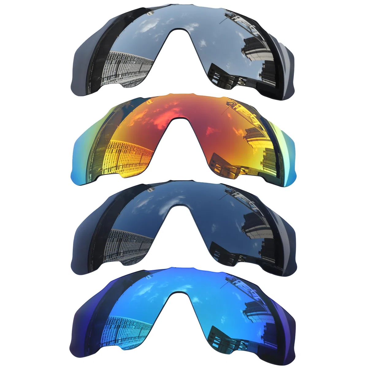 Acefrog 4 paia di lenti di ricambio polarizzate per occhiali da sole Oakley Jawbreaker OO9290, vestibilità perfetta, infrangibili, antigraffio, Value Pack