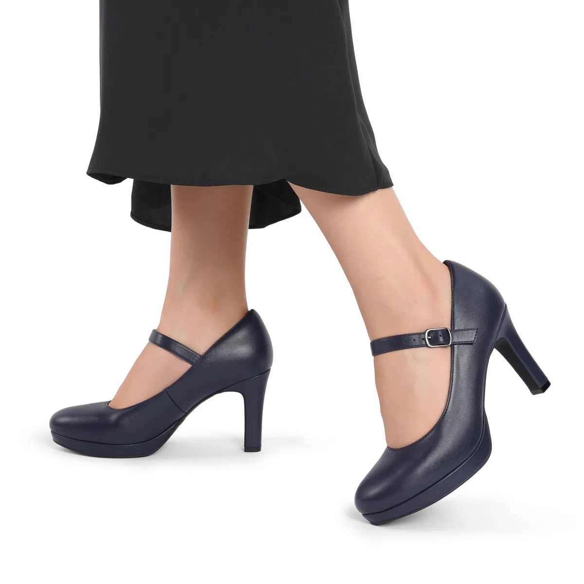 DREAM PAIRS Mary Janes Décolleté Scarpe Classiche Scarpe da Donna con Tacco Alto con Comoda Soletta