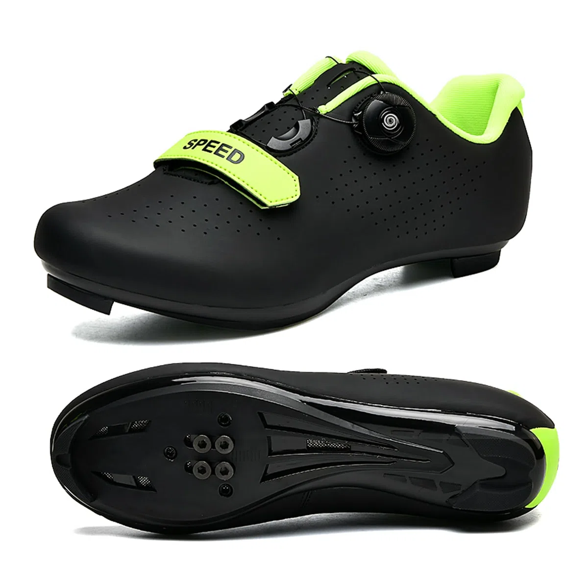 Tinta Unita Scarpe da Ciclismo, Uomo Donna Scarpa da Bici da Strada E MTB, Sneakers Ginnastica Professionali per Esterni Compatibili con Peloton SPD/SPD-SL e Look