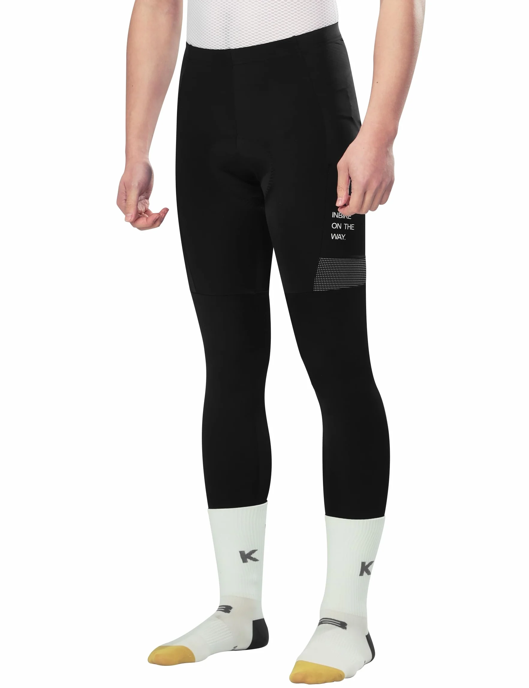 INBIKE Salopette Ciclismo Uomo con Tasca Pantaloni Ciclismo Imbottite 3D Uomo con Bretelle Pantaloni Bici da Strada Pantaloni MTB Asciugatura Rapida Traspirante