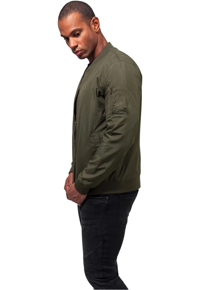URBAN CLASSICS Giacca Bomber Uomo, Invernale, Stile Old School, Giubbotto Corto, Vestibilità Ottimale, Giacchetta a Vento Imbottito Aderente, Baseball