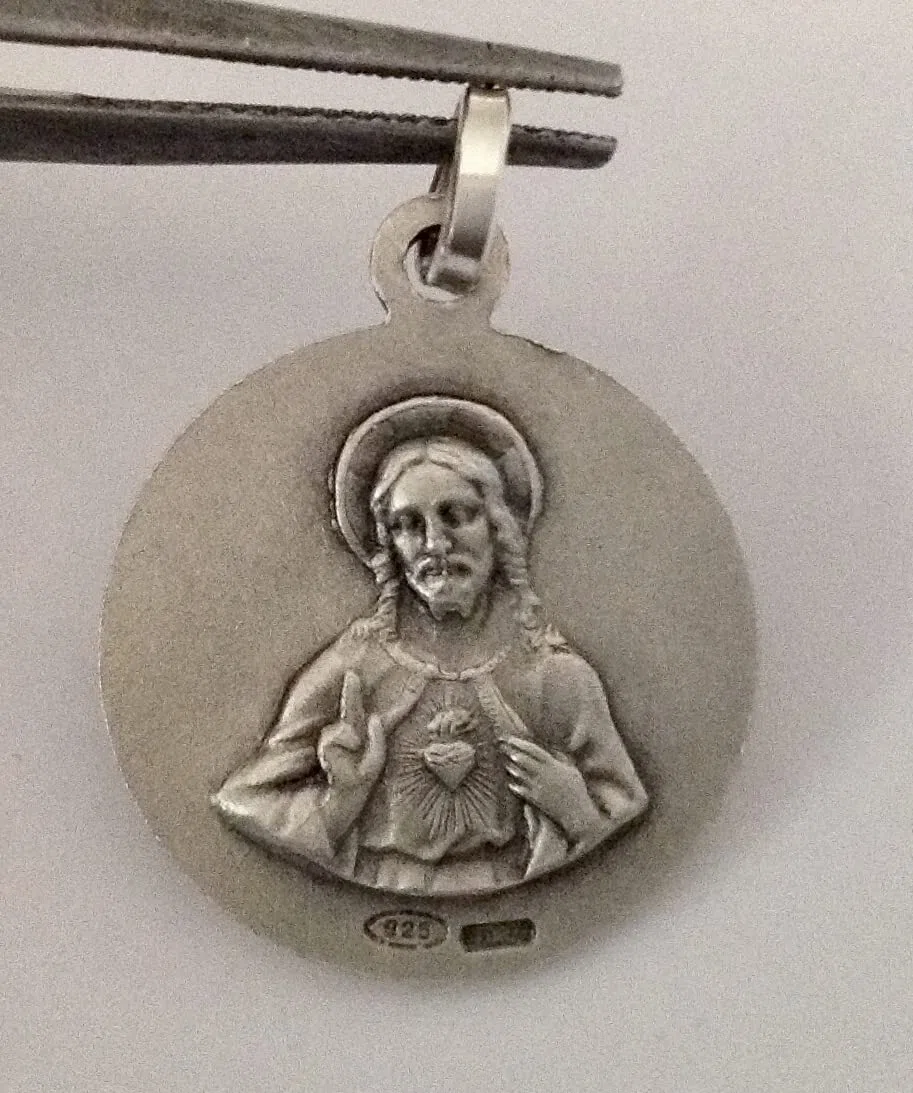 I G J MEDAGLIA SCAPOLARE DEL CARMELO (MADONNA DEL CARMINE) - IN ARGENTO MASSICCIO 925-100% MADE IN ITALY