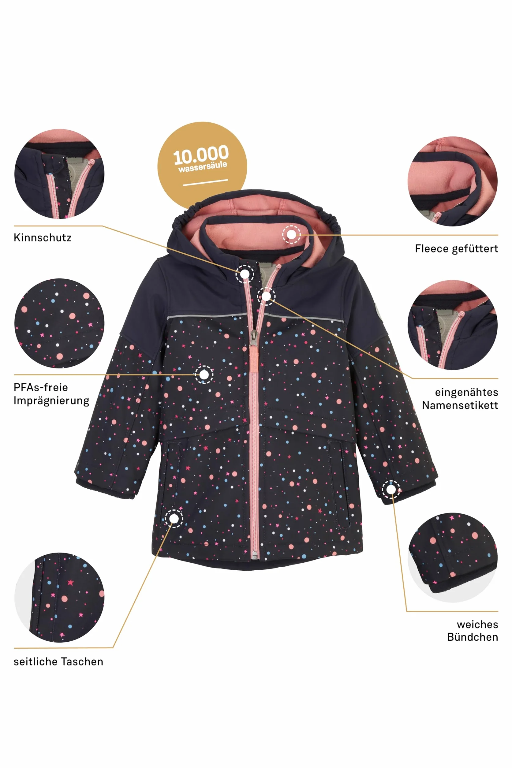 first instinct by killtec Fiow 18 Mns Sftshll Jckt Giacca softshell/giacca da esterno con cappuccio Unisex - Bimbi 0-24