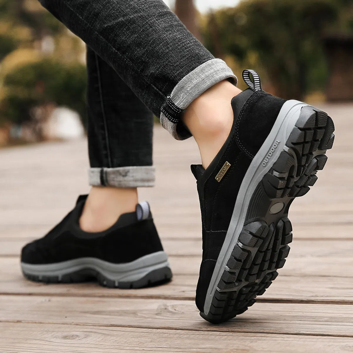 Scarpe Larghe da Uomo Scarpe da Passeggio Antiscivolo con Supporto per L'Arco Plantare Scarpe da Lavoro Leggere all'aperto