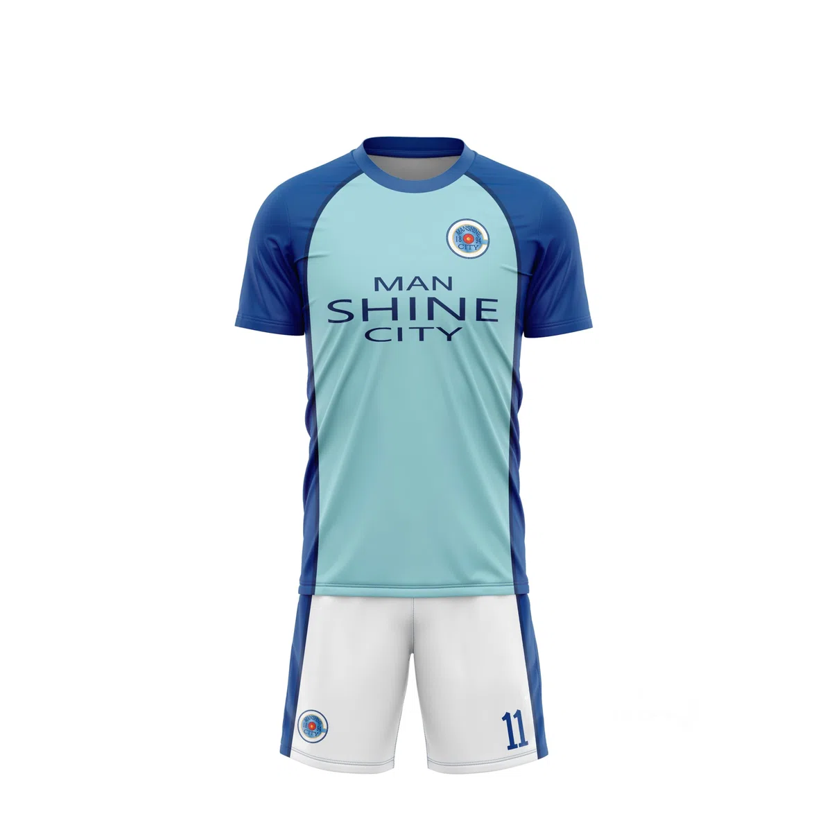 Maglia e Short Calcio Blu Lock. Abbigliamento Cosplay Fan Anime Man Shine Cartone animato Giapponese ispirato a personaggio, serie. Tessuto traspirante