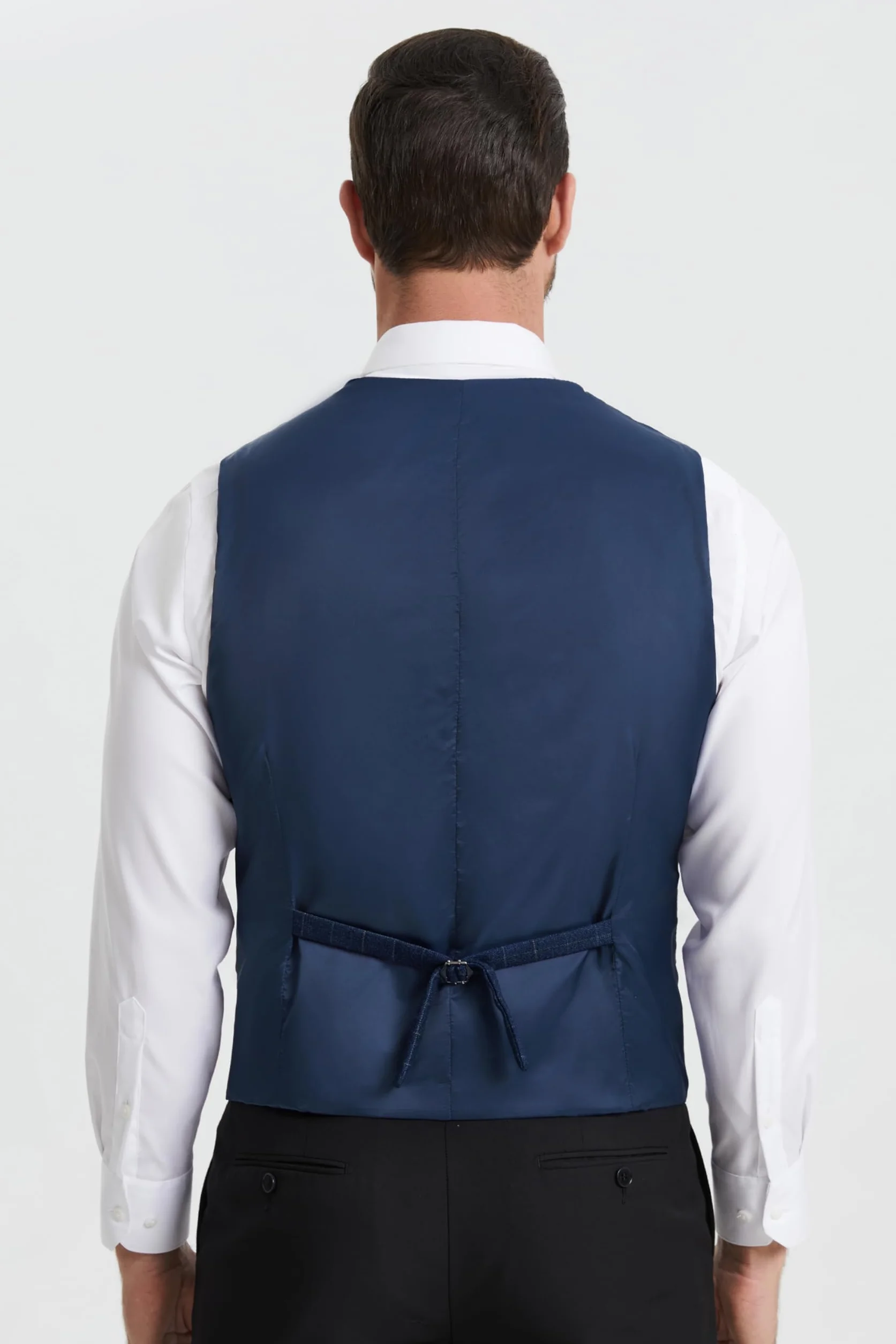 HISDERN Gilet da uomo arancione bruciato Gilet da matrimonio formale in cotone plaid classico Check Party Business Suit Vest