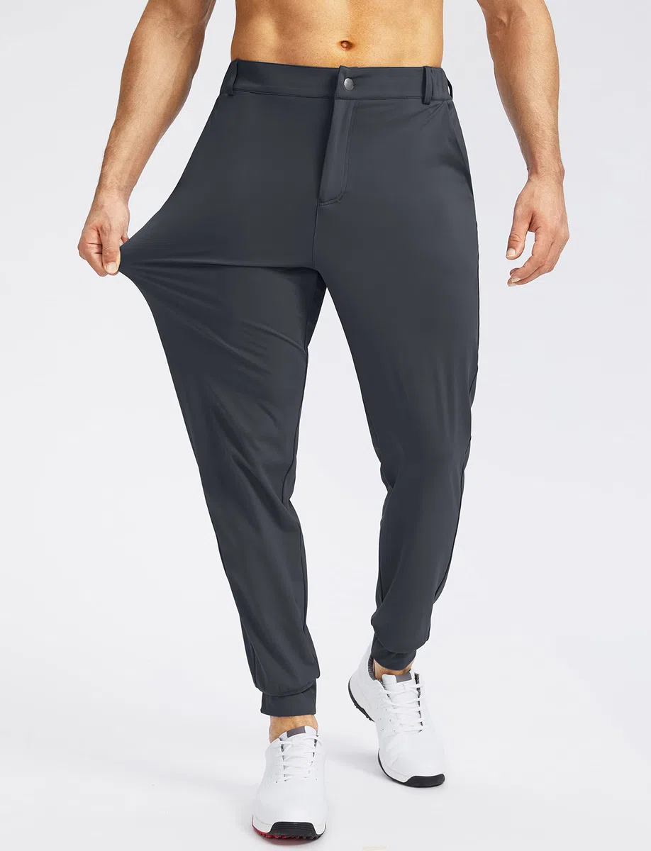 Soothfeel, Pantaloni da golf da uomo con 5 tasche, aderenti, elasticizzati, da corsa, da viaggio, da lavoro