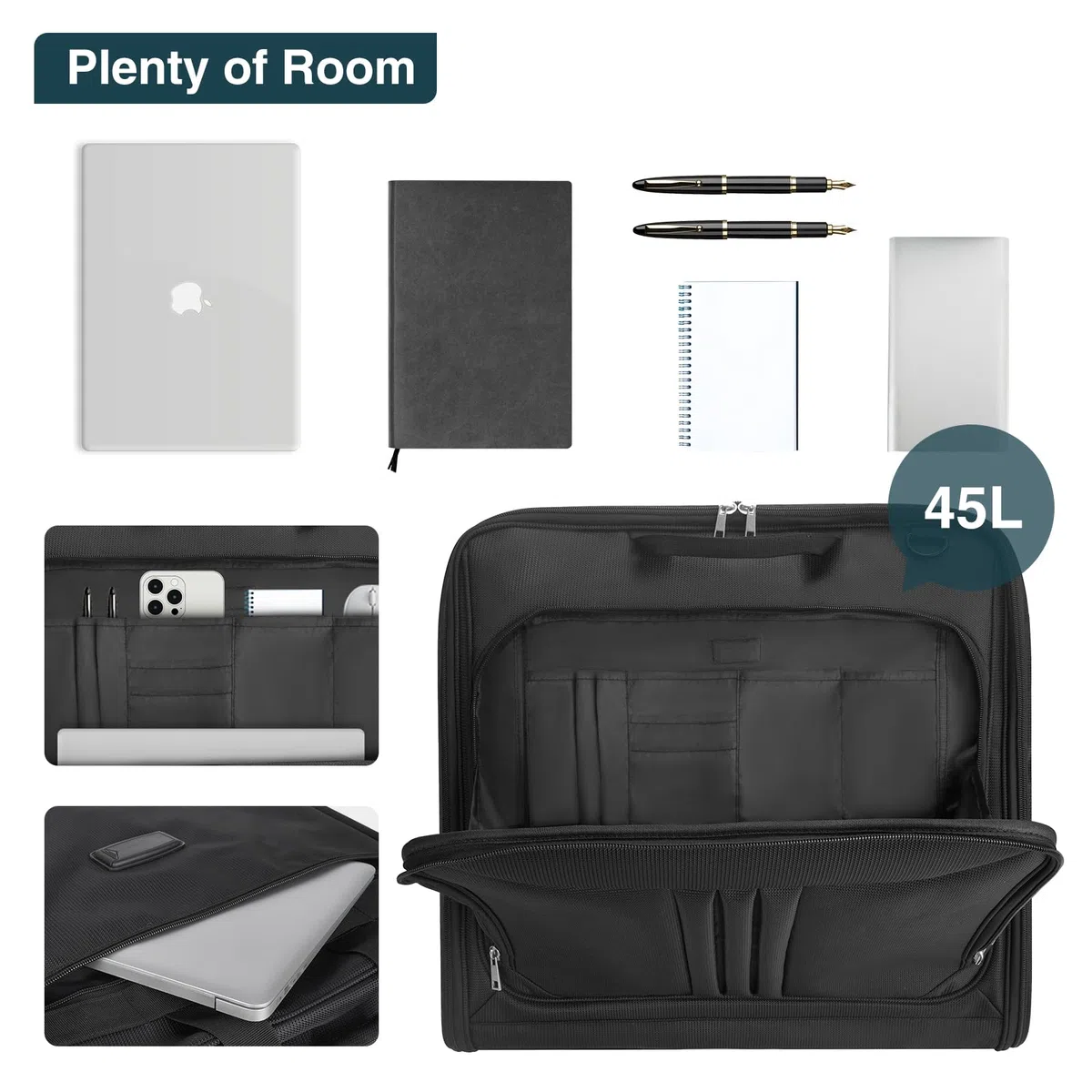 Borsa per abiti da viaggio – grande bagaglio a mano con cinghia per uomini e donne, impermeabile, da appendere, borsa bagagli per affari, custodia antipiega per camicie, abiti