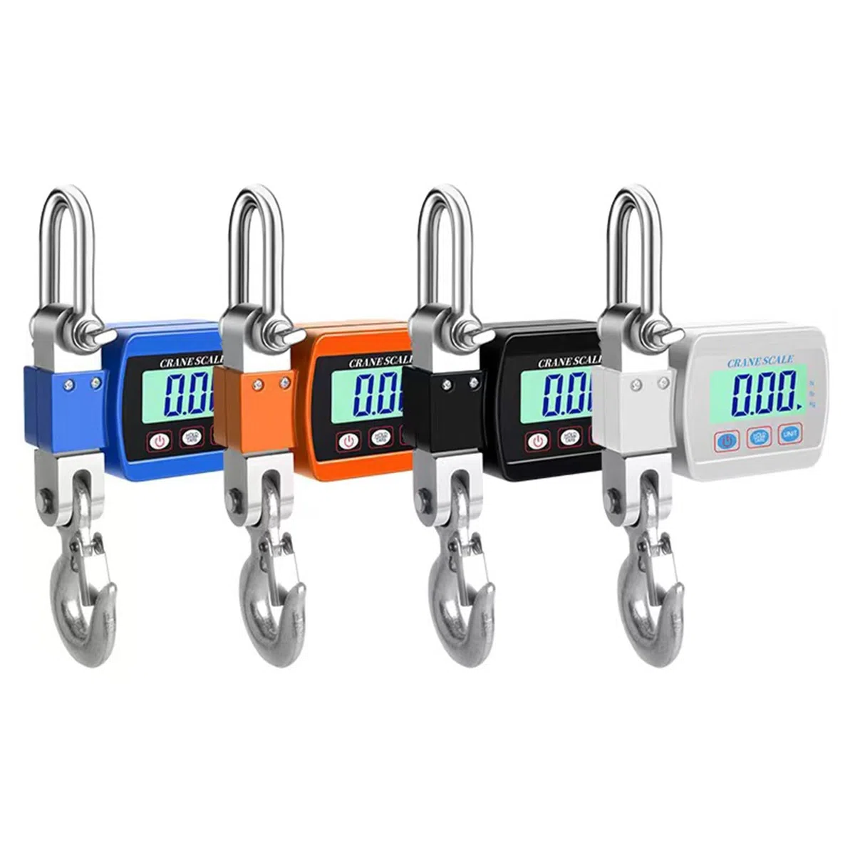 Voltix Bilancia Sospesa Elettronica da 500 kg (1100 Libbre), Bilancia Sospesa Industriale con Sensore Preciso, Mini Bilancia LCD Portatile con Gancio, Bilancia per Valigie (Nero)