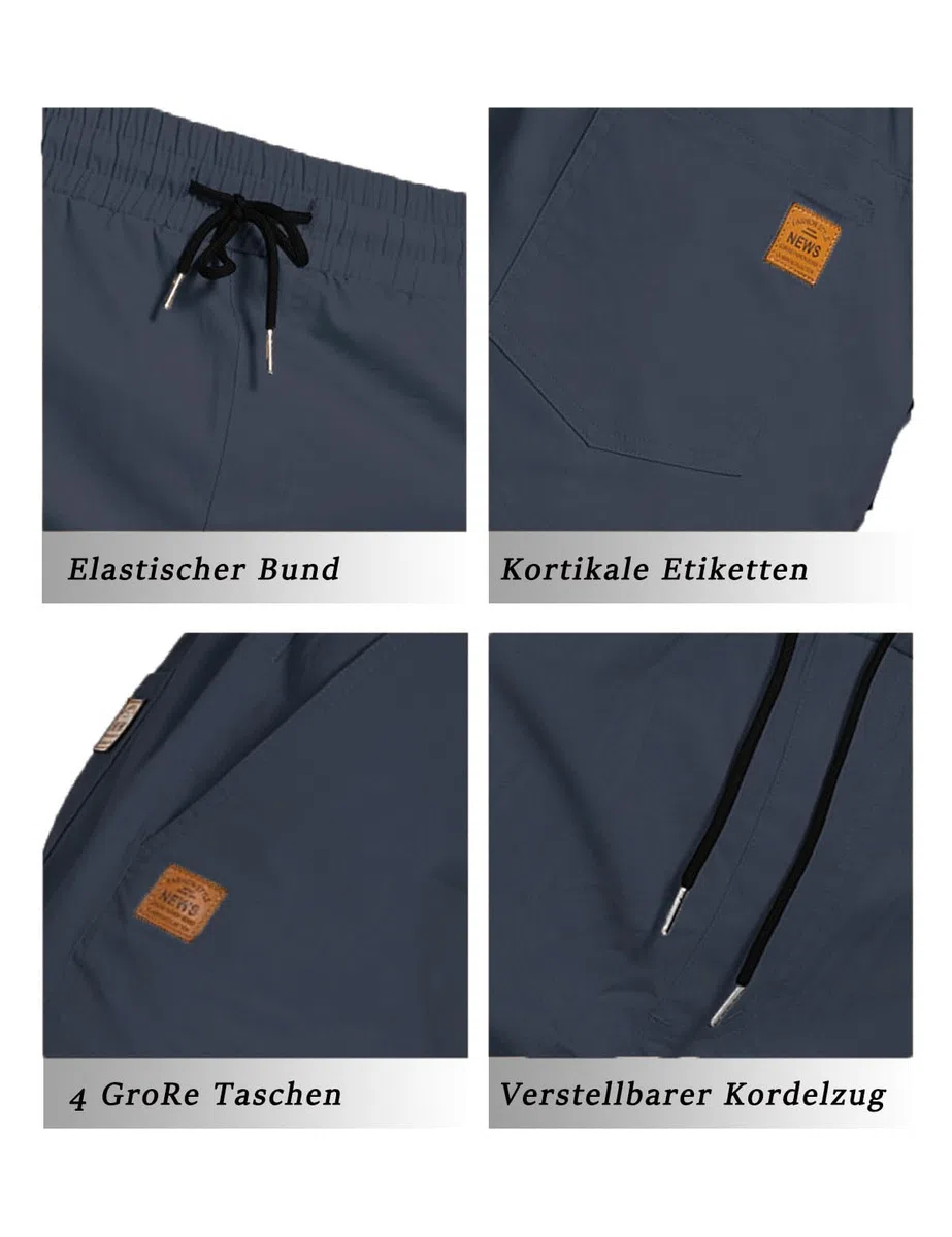 JustSun Pantaloncini Uomo Estivi Shorts Uomo con Tasche Cotone Leggero