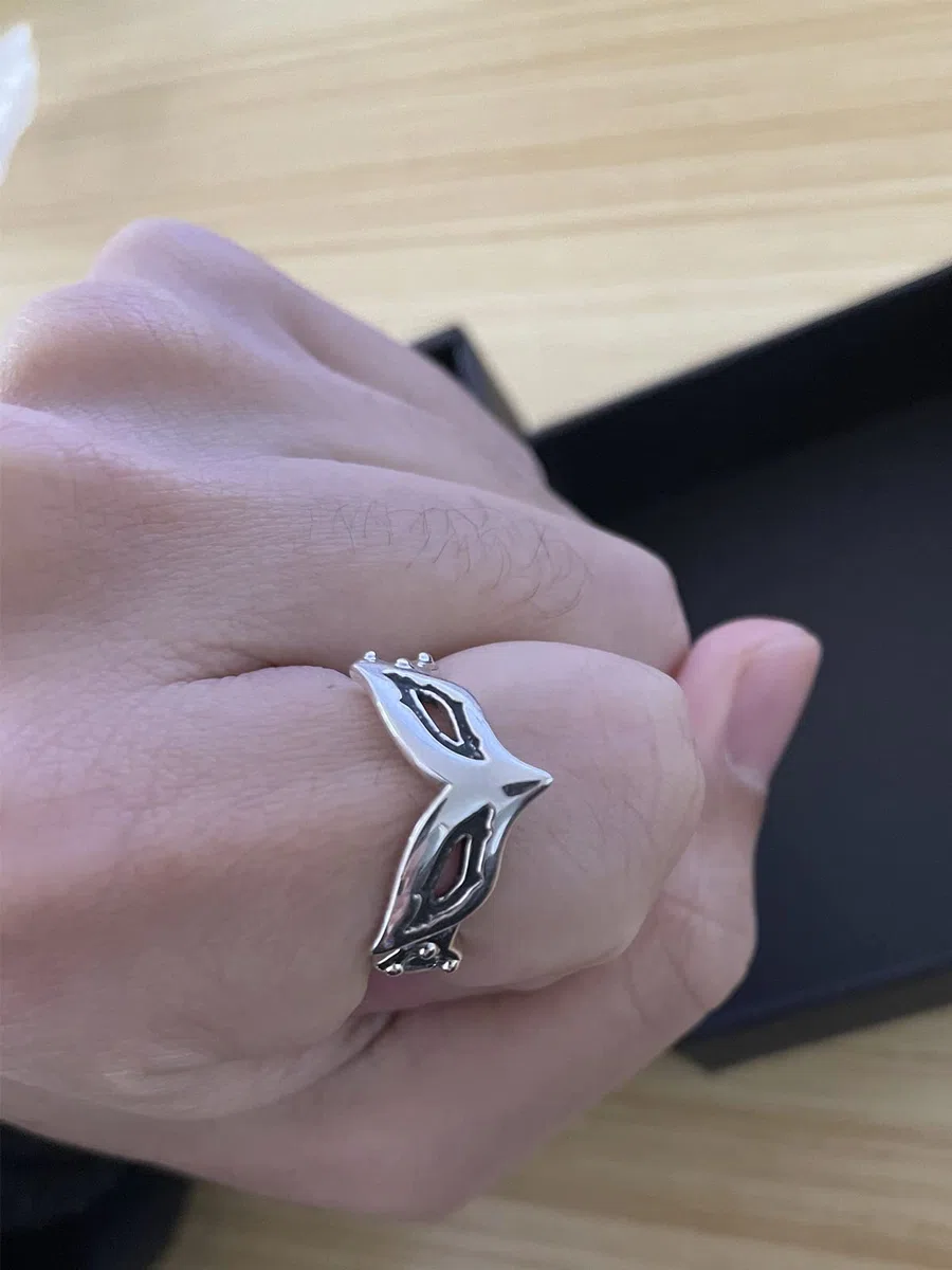 Anime Persona 5 P5 Joker Persona Anello S925 Argento Sterling Anello Cosplay Anello Regolabile 58 MM per Uomo Donna