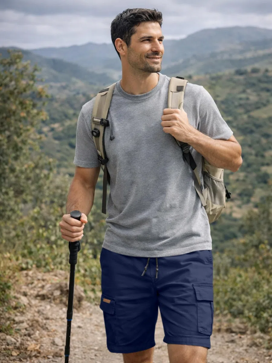 JMIERR Pantaloncini Uomo Sportivi Estivi Cotone Casual con Tasche