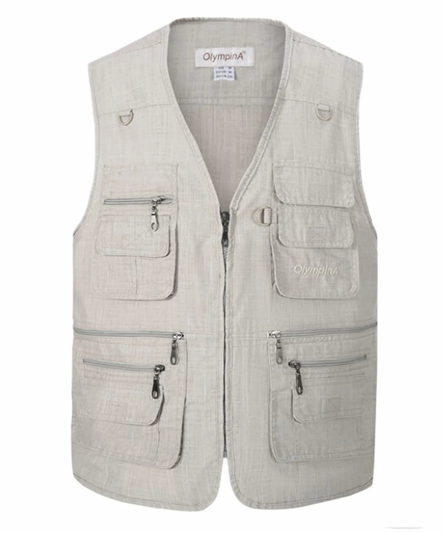 Gilet da Pesca All'aperto da Uomo Casual Multi-Tasche Panciotto Leggero Traspirante Gilet da Sport Reporter Caccia Fotografia Giacca da senza maniche da Lavoro