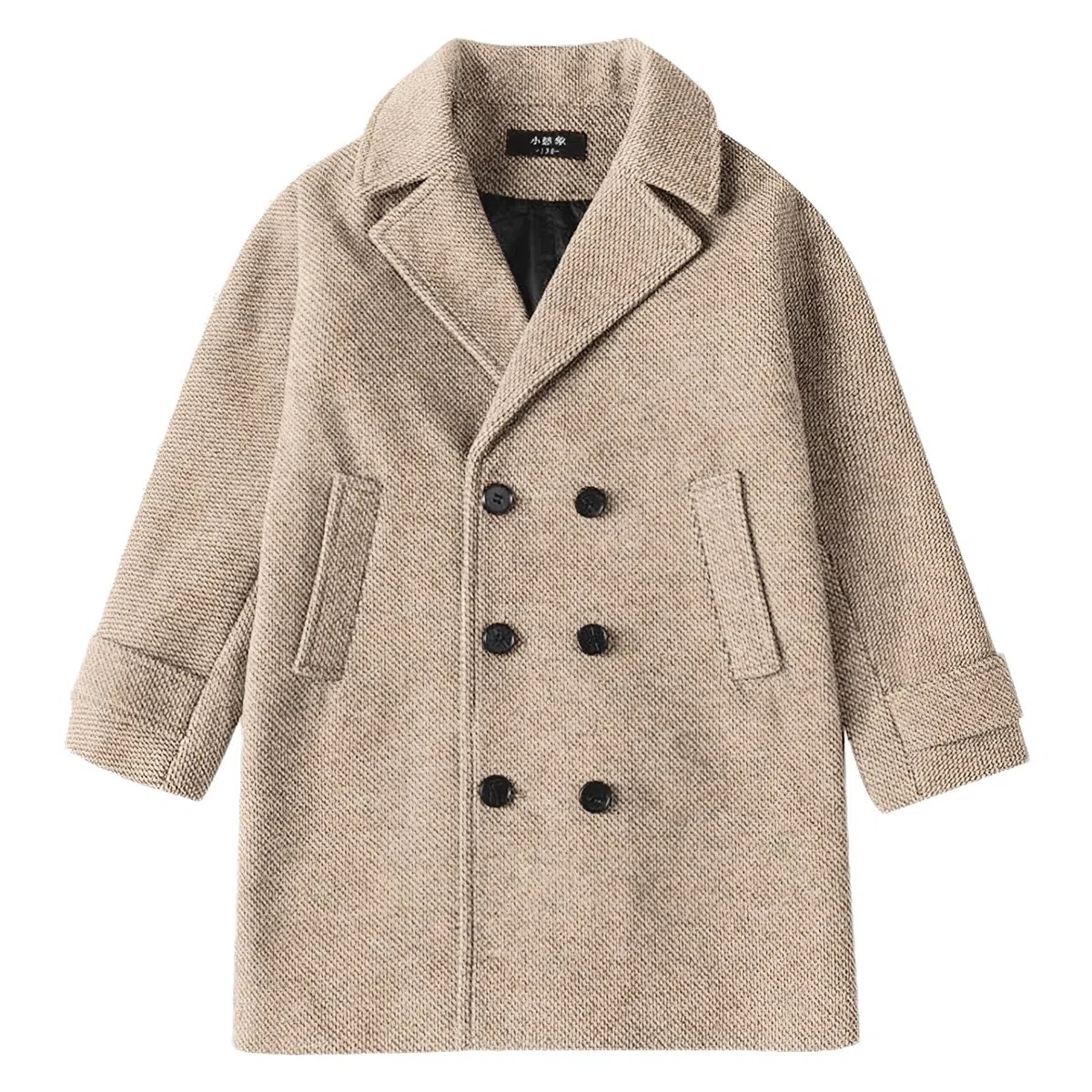 amropi Bambini Ragazzi Cappotto Trench a Doppiopetto Invernale Antivento Parka Giacca 3-10 Anni