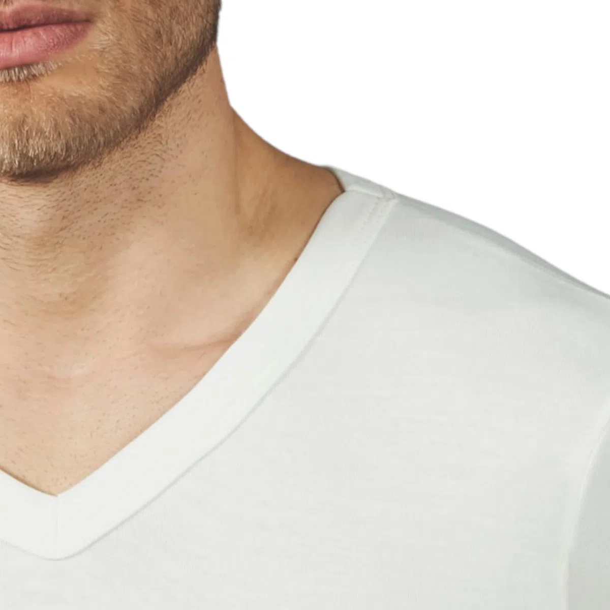 VP PINUCCIO VENEGONI Set 2 Magliette Lana Cotone Uomo Scollo A V, Made in Italy,Maglia Intima Termica, Cotone sulla Pelle, Tshirt Uomo Manica Corta Invernale, Maglietta Termica Bianca, Intimo Termico