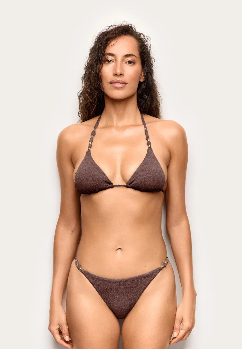 YAMAMAY - Bikini Parte Alta a Triangolo Senza Ferretto, Imbottitura Removibile, Donna, Soraya, Verde Salvia, monocromo