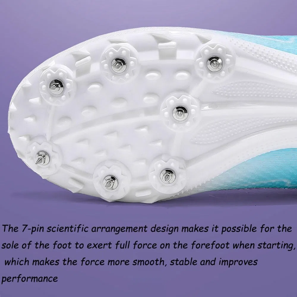 Scarpe da Atletica Leggera da Donna e da Ragazza, Scarpe da Ginnastica da Corsa con 7 Chiodi Rimovibili, Scarpe da Salto Traspiranti e Leggere, Scarpe da Corsa Sprint Professionali, 35-41 EUU