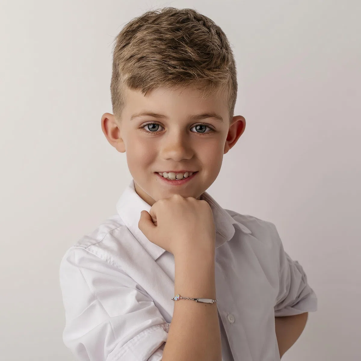 Sakrami Bracciale Argento 925 Bimbo Macchinina Smaltata Kids Collection + Confezione Regalo Personalizzata - Braccialetto per Nascita Comunione o Battesimo