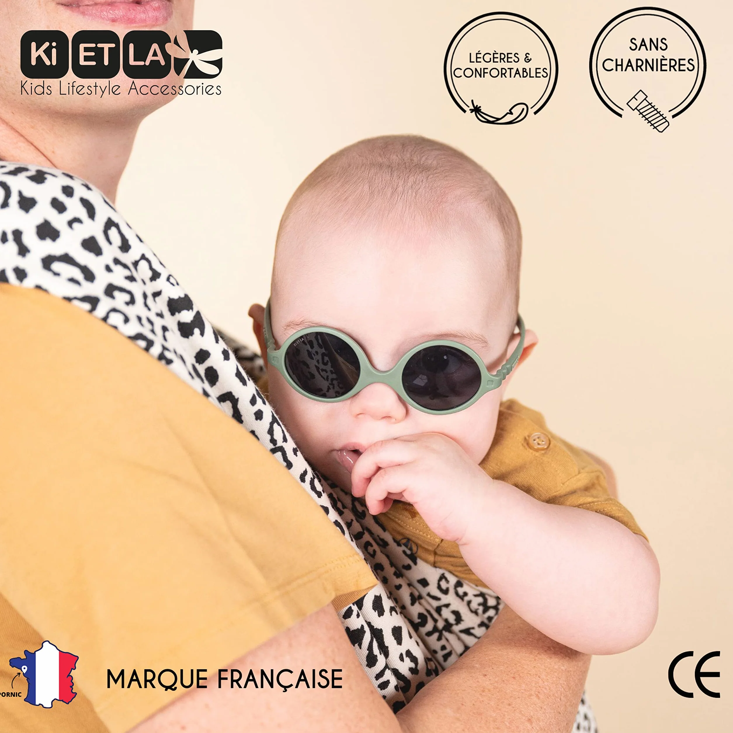 Occhiali da sole bambino Diabola 2.0 0-12 mesi Ki ET LA, Unisex, Rosa, 0-12 meses