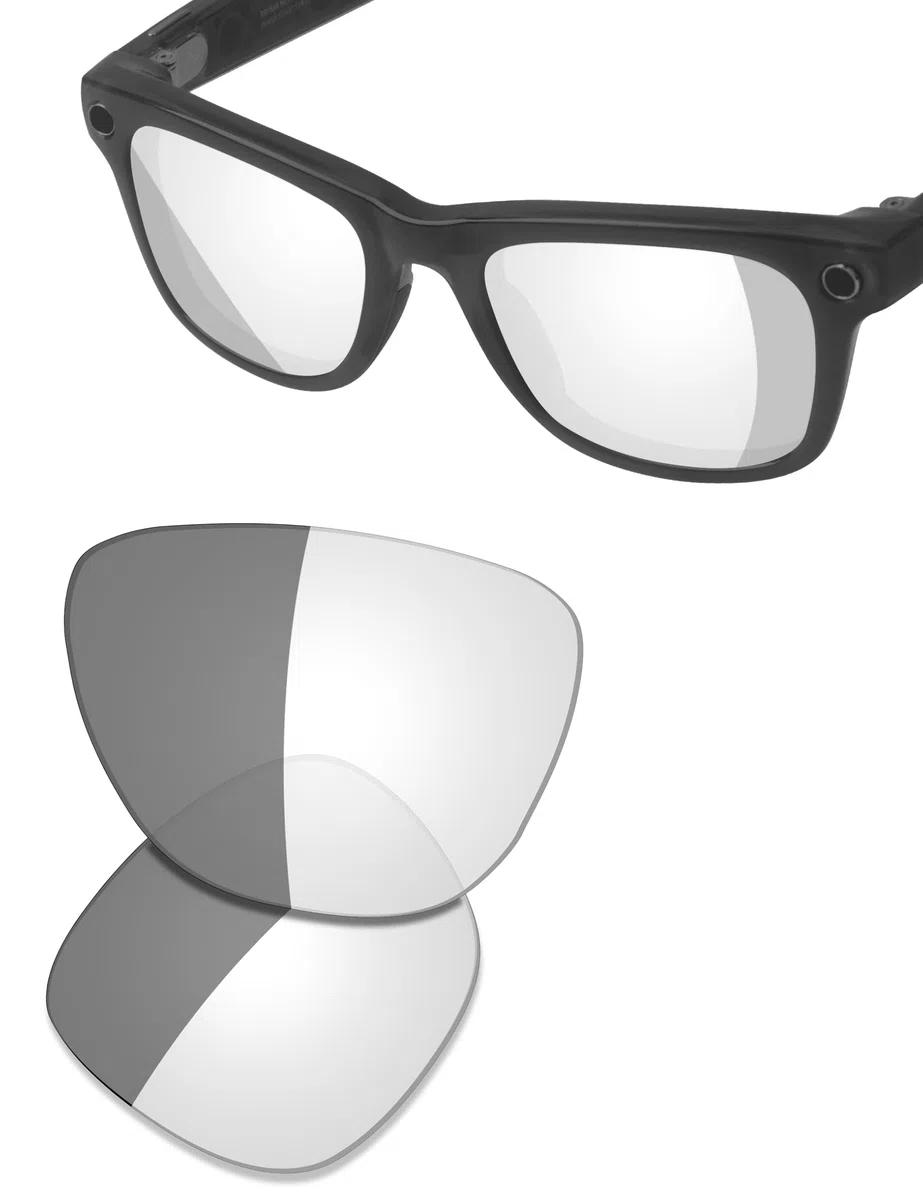 Saucer Lenti di ricambio di alta qualità compatibili con occhiali da sole Ray-Ban Meta Wayfarer (Gen 2) RW4012 da 53 mm