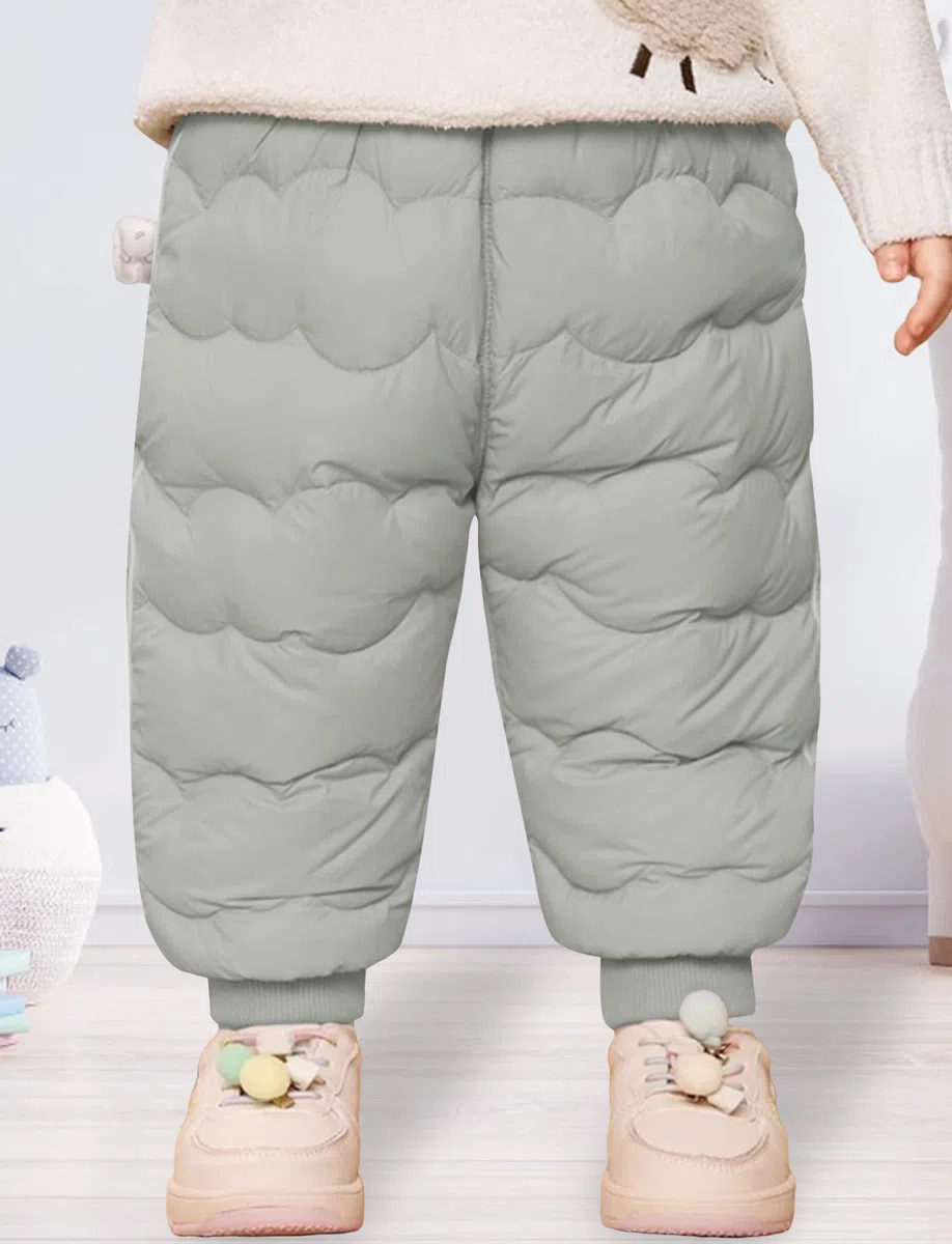 Happy Cherry Pantaloni Invernali Caldi per Bambini 1-7 Anni Pantaloni da Sci Imbottiti Impermeabili Antivento per Neonato Bambina