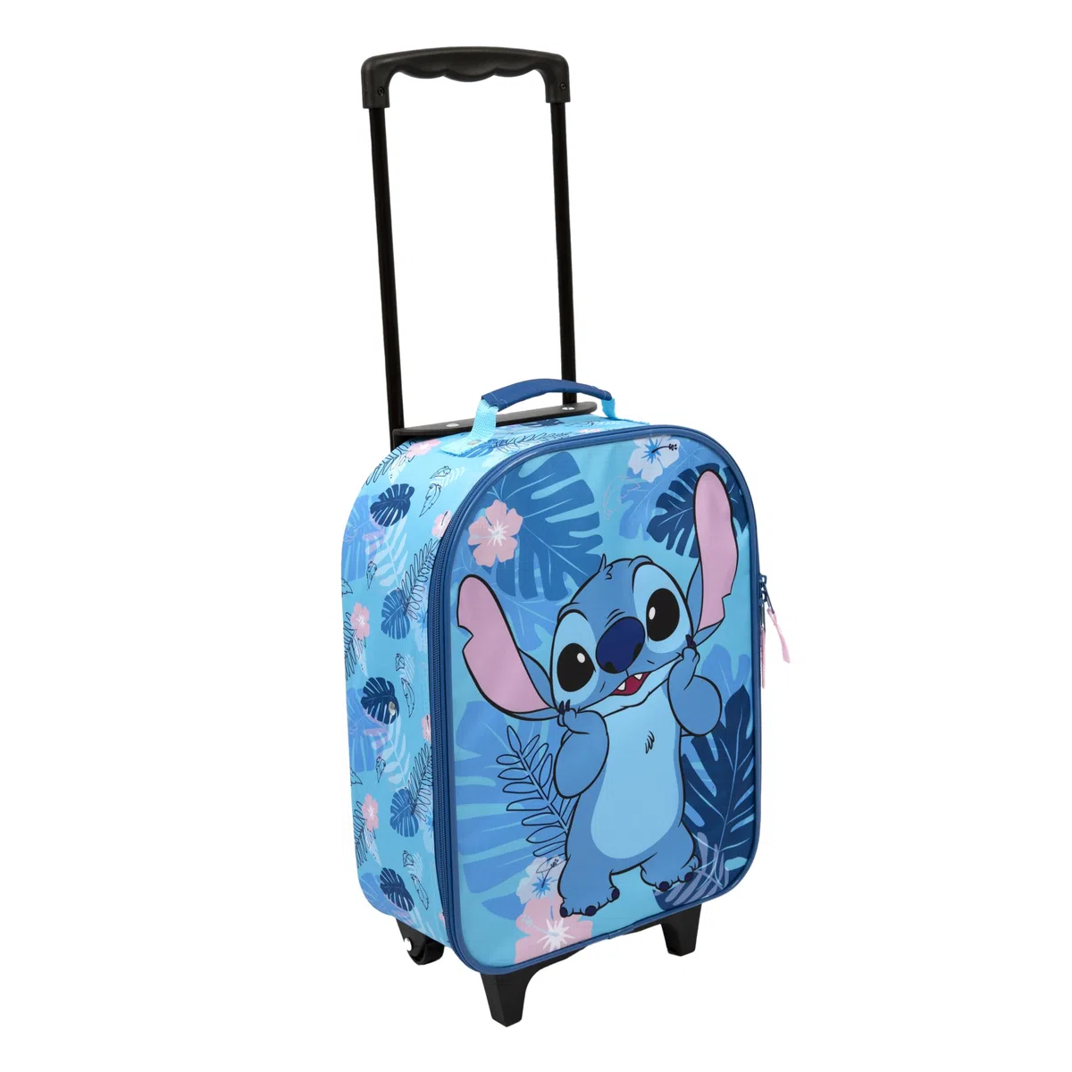 Undercover - Trolley per bambini Stitch - ampio scomparto principale - compagno di viaggio ideale - asta telescopica regolabile e fissabile