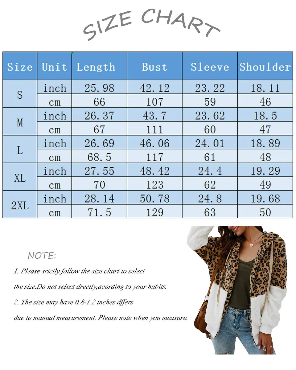 ABINGOO Cappotto Donna Casual Felpa con Cappuccio Giacca Leopardo Invernale Cerniera Giacche e Cappotti Vello Caldo Hoodies Outwear
