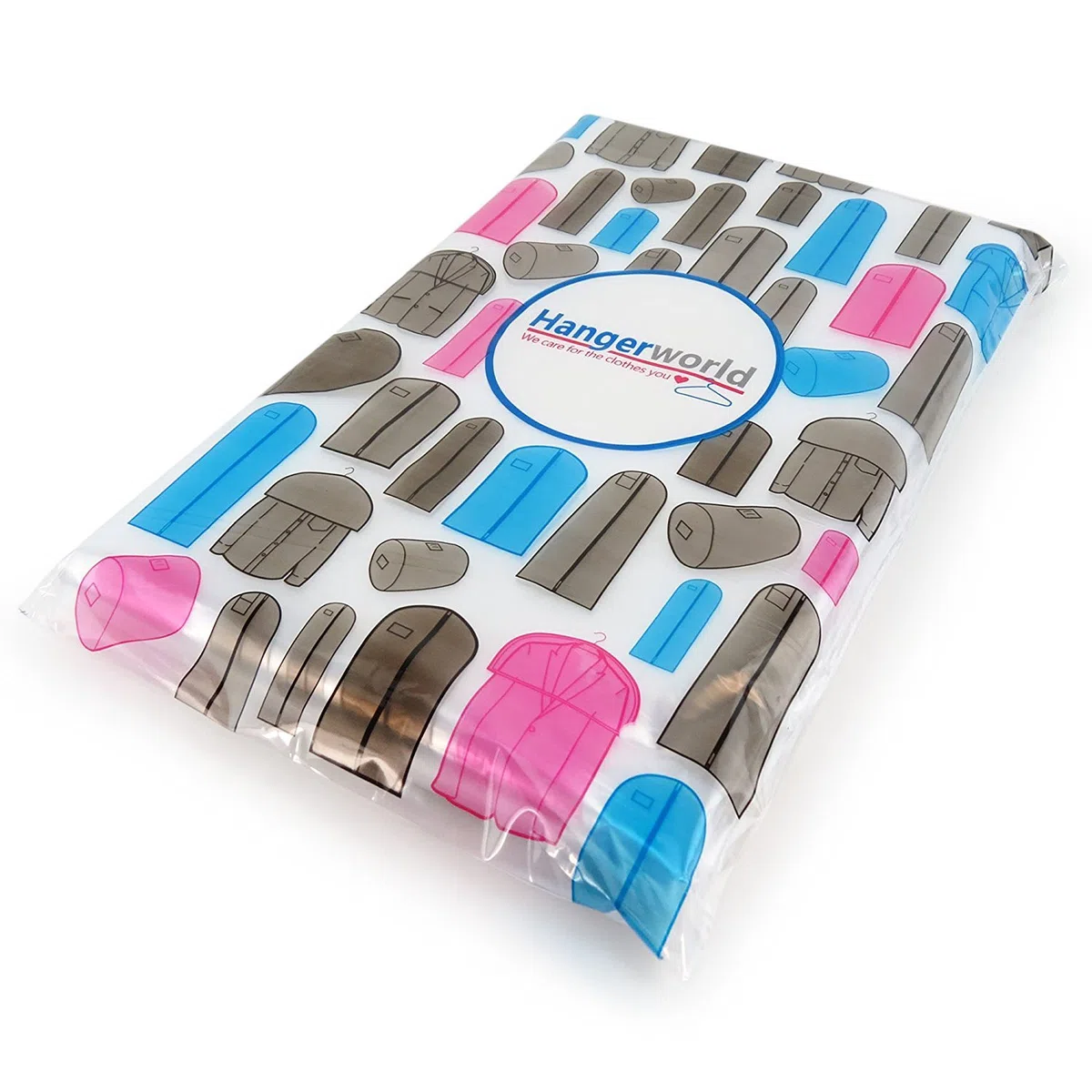 HANGERWORLD 100 Custodie Proteggi Abiti 96cm in Polietilene Trasparente Antipolvere Spessore 0,025mm