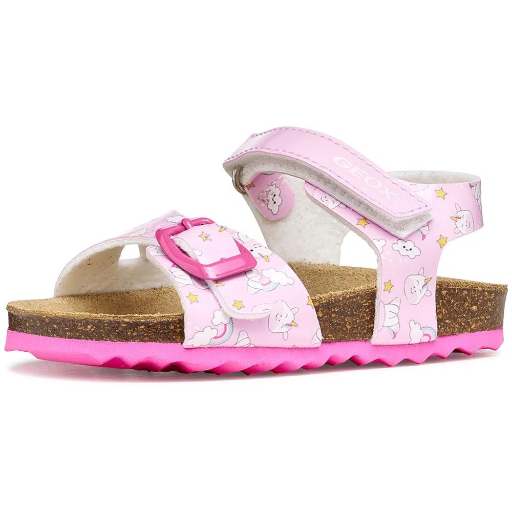 Geox Sandali da bambina B CHALKI Girls, colore rosa/multicolore, 25 EU