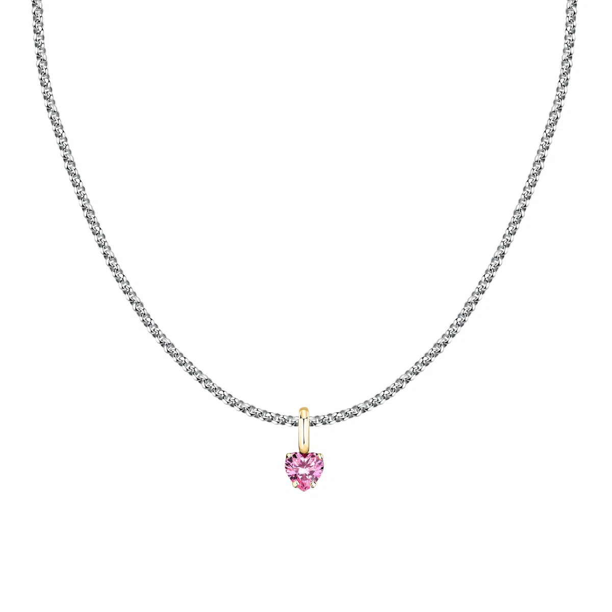 Morellato Collana Donna Cuore in Acciaio, Zirconi, Collezione DROPS, Regalo Donna - SCZ1355