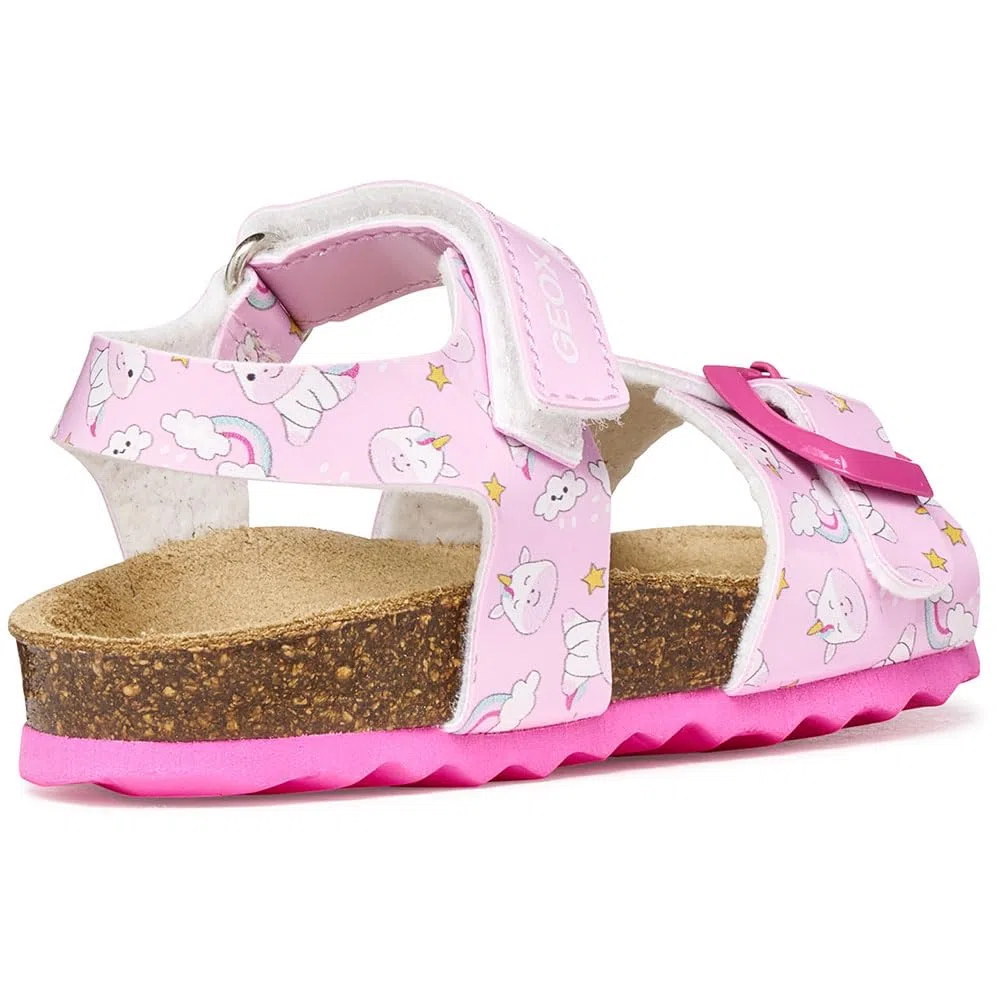 Geox Sandali da bambina B CHALKI Girls, colore rosa/multicolore, 25 EU