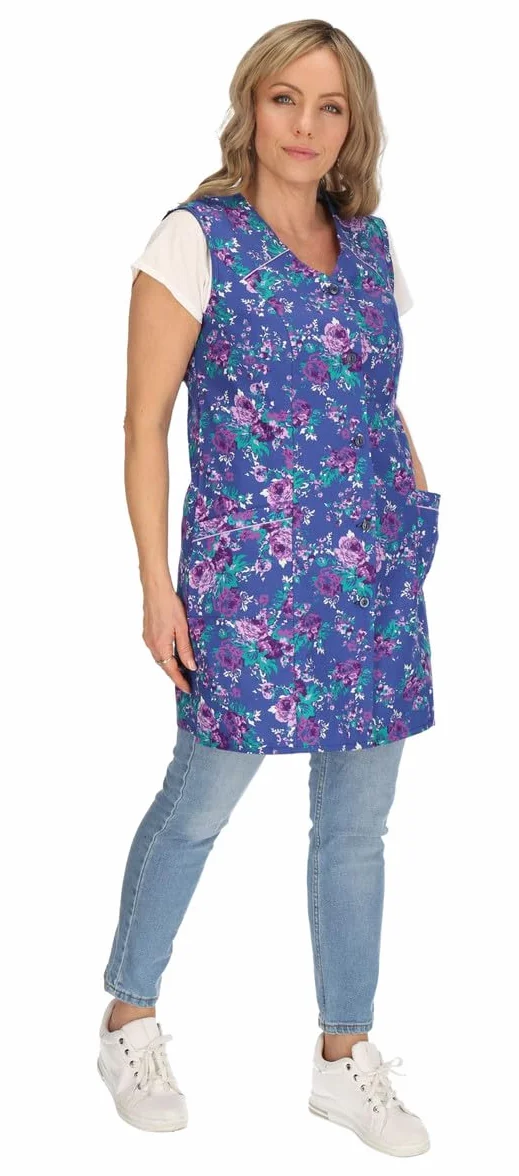 7/8 casacca cotone colorato grembiule corto senza maniche grembiule da cucina