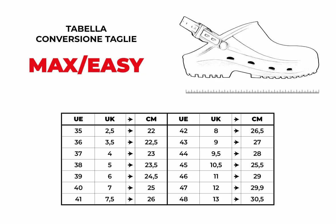 REPOSA Easy - Zoccoli Sanitari Donna e Uomo in Gomma con Suola Antiscivolo SRC, Ciabatte Sanitarie Anatomiche Senza Laccetto, Scarpe Sanitarie Infermieri Sterilizzabili, Antishock e Traspiranti