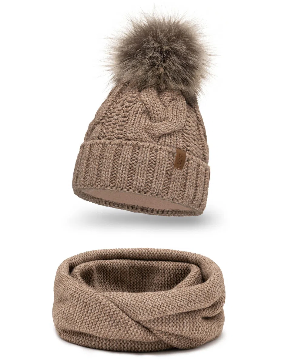 Vivisence Berretto con Pompon Donna Caldo Ideale per Giorni Freddi 7014