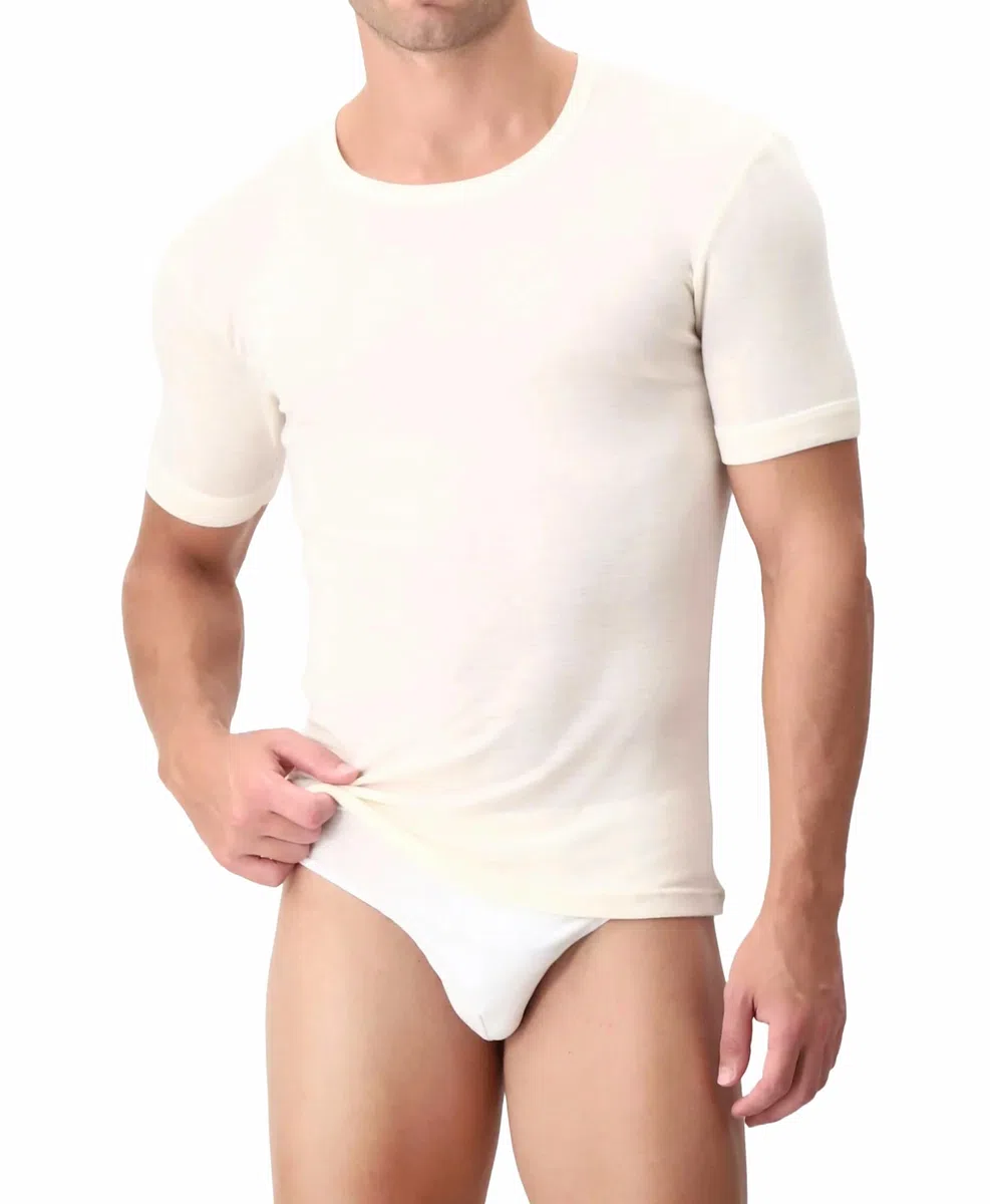 Maglietta Intima Uomo Lana Cotone Girocollo 3-5-1 Pezzi Maglia Termica Invernale - Maglia Intima Uomo Lana Cotone 1022 1033