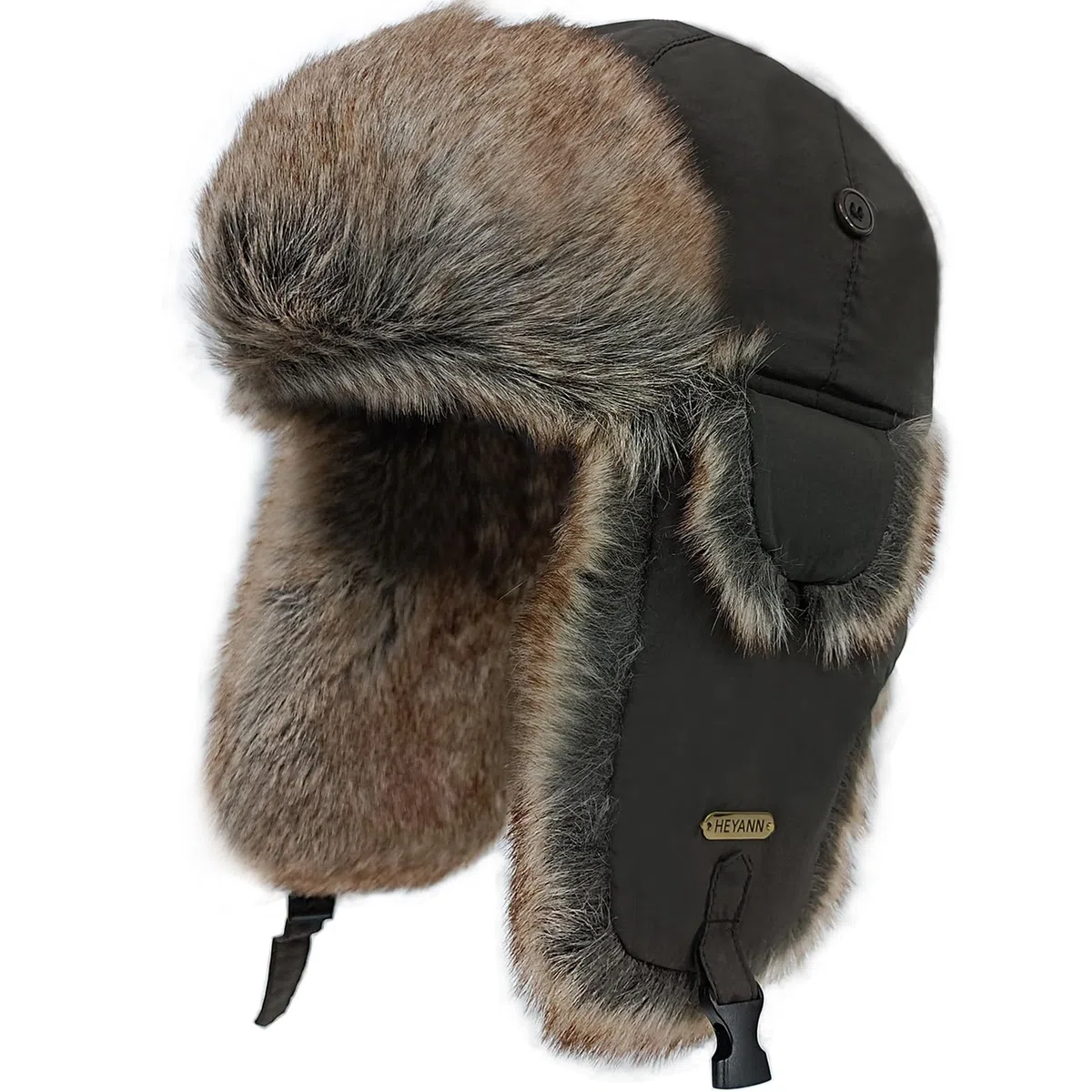 HEYANN Cappello Unisex in Finta Pelliccia-Taslan Tessuto