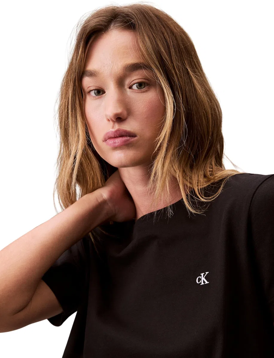 Calvin Klein Donna T-Shirt Maniche Corte Archive Jersey Tee con Scollo Rotondo