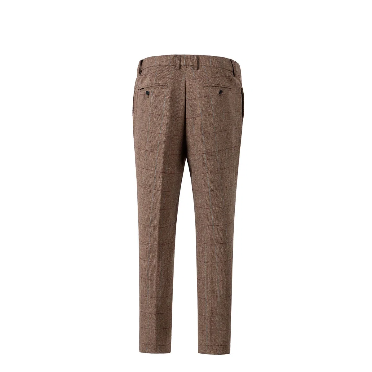 Solovedress Pantaloni classici da uomo Business Straight Fit Pantaloni a quadri per occasioni formali