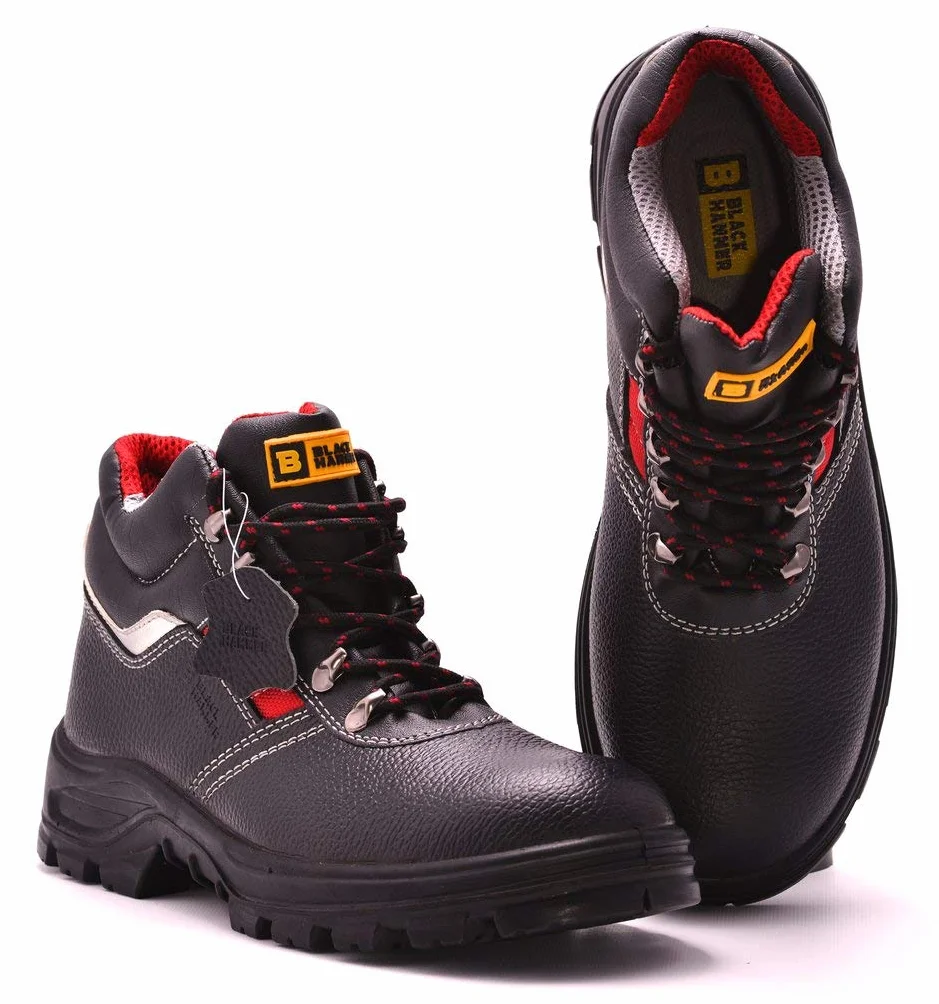 BLACK HAMMER Scarpe Antinfortunistiche Maschili in Pelle Scarpe Antinfortunistiche Maschili S3 SRC Scarpe da Lavoro in Pelle con Punta in Ferro Uomo 5993