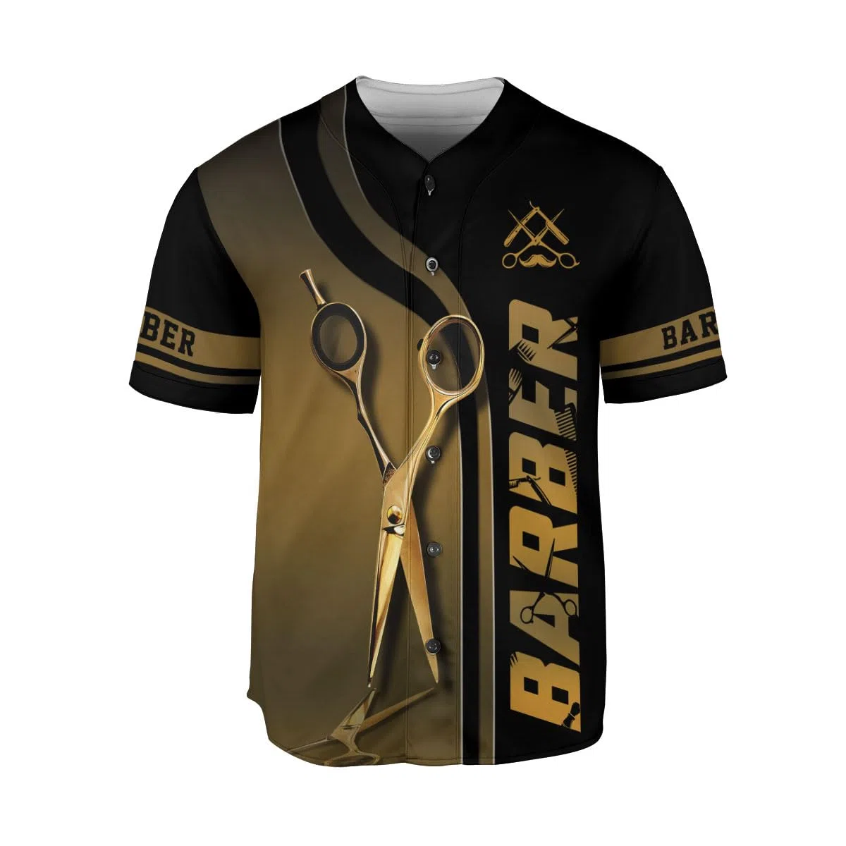 Maglia da baseball per barbiere, parrucchiere, barbiere, camicia da parrucchiere, regalo per barbiere, forbici per lui, uomini e donne