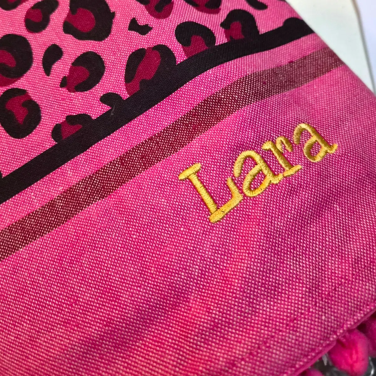 Borsa con telo mare personalizzabile con ricamo. Idea regalo per donna. Animalier