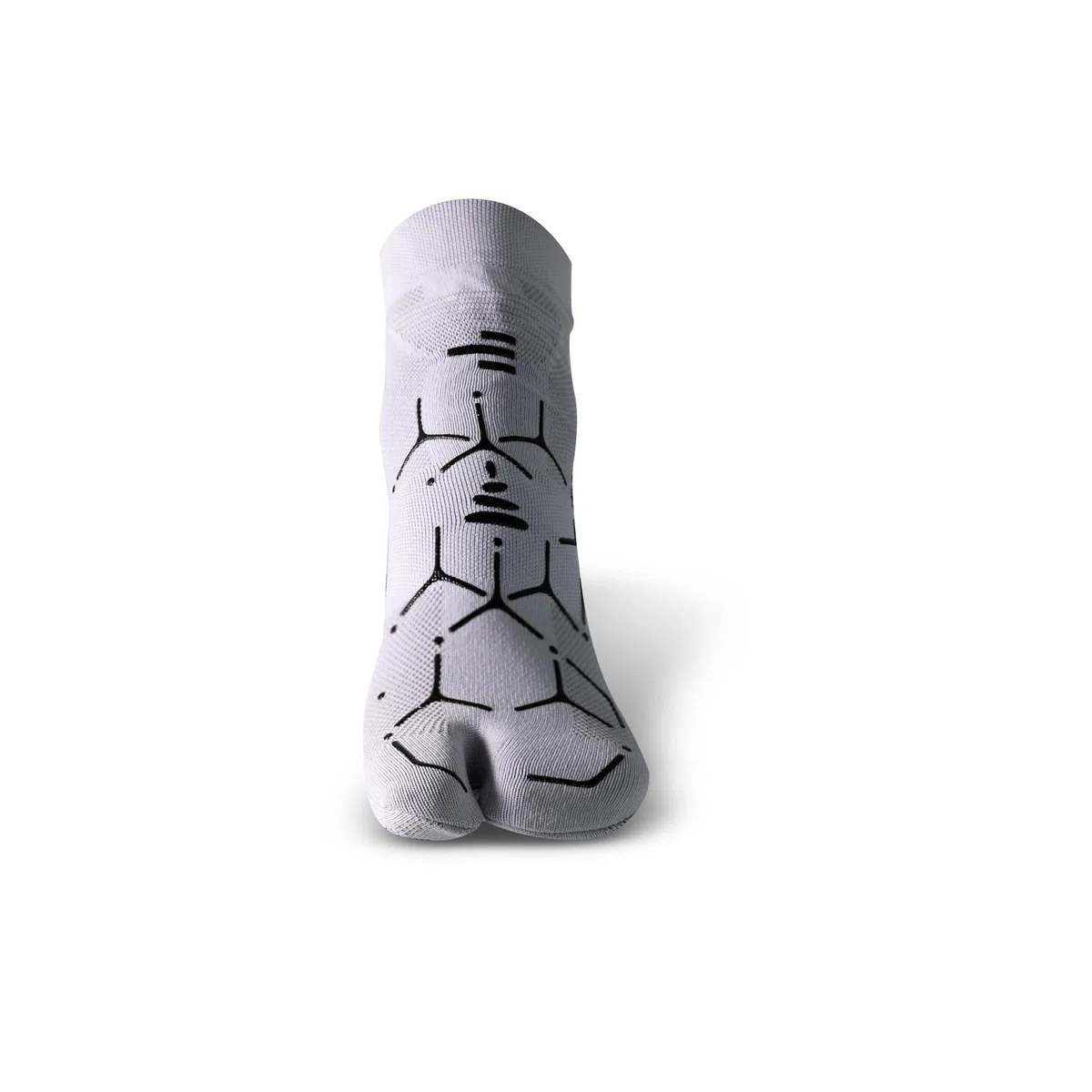 R-EVENGE Calzari tecnici Yoga in cotone biologico, antiscivolo con grip perfetto su superfici asciutte. Filato in rame antibatterico, termoregolante. Modello 1 Finger. Ideale per palestra.