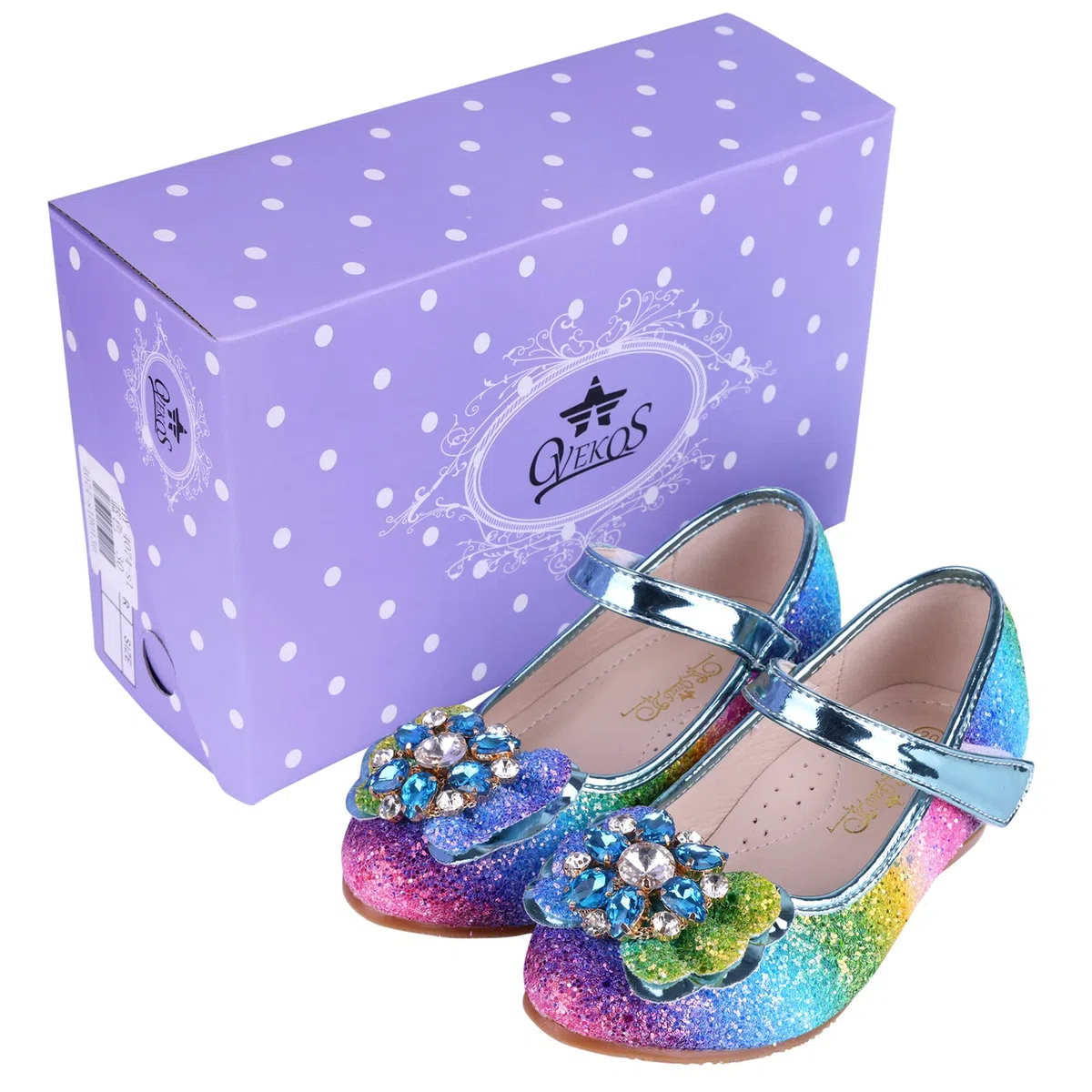 Scarpe Principessa Bambina Scarpe Paillettes Tacco Bambini Sandali Partito da Ragazze