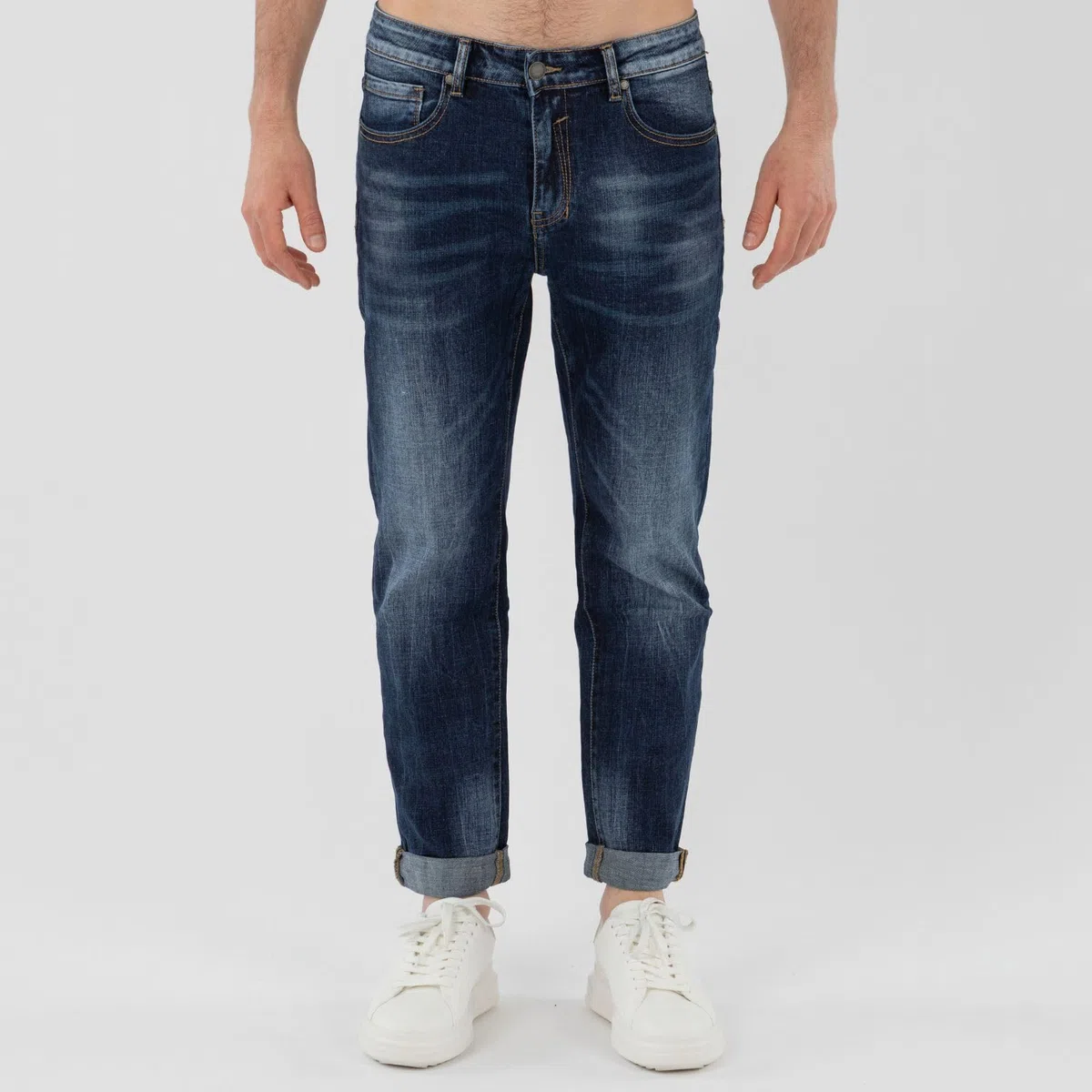 TONY BACKER - Jeans Uomo Regular Fit, Pantaloni da Lavoro e Tempo Libero, Stile Casual, Jeans da Uomo Elasticizzati, Comfort Quotidiano, Taglie 44-54 Art. L389