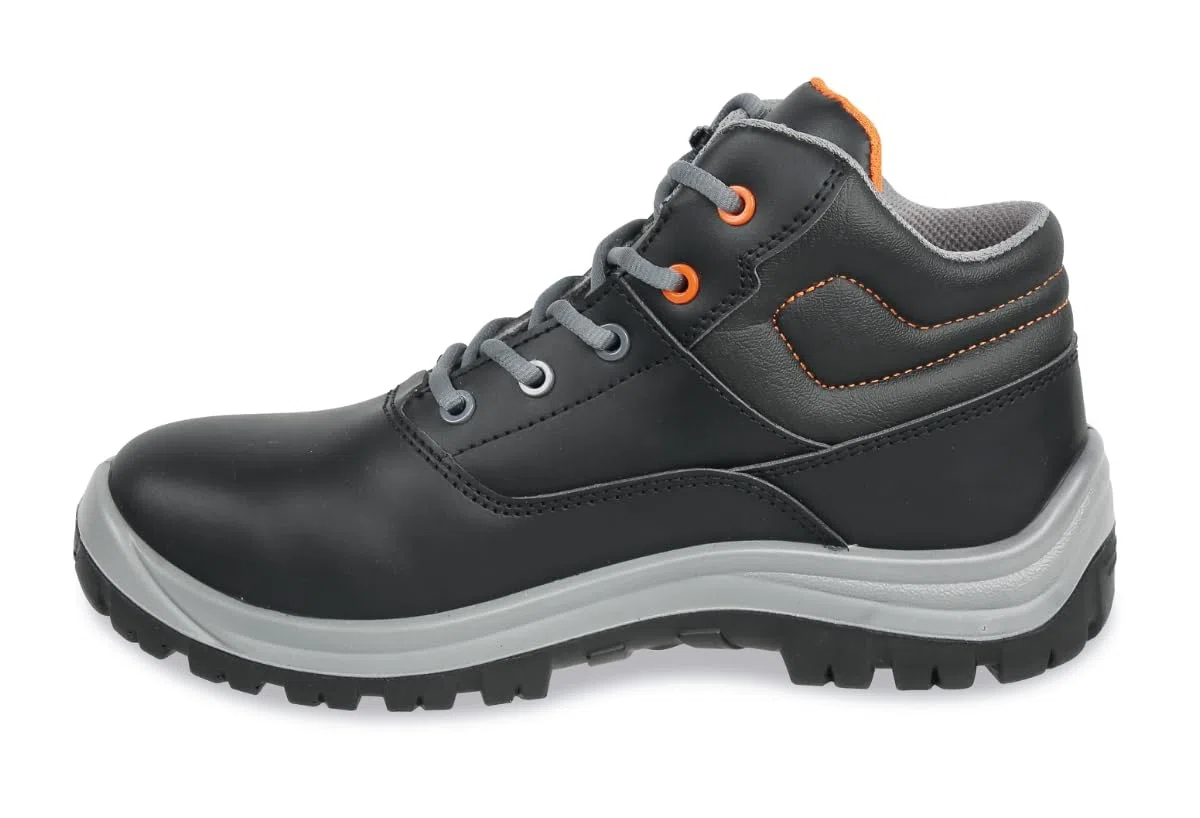 Beta 7243NC - Scarpe Antinfortunistiche Basic in Pelle Idrorepellente, Puntale Acciaio 200 J, Suola PU Bidensità, Lamina Antiperforazione