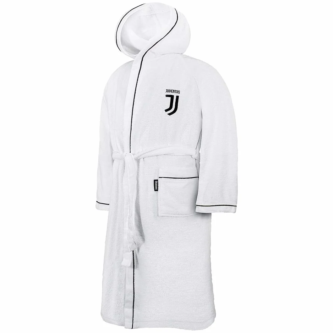Juventus 9634 030 2131 Accappatoio salvaspazio, 100% Cotone, Bianco, Taglia 12-14 anni