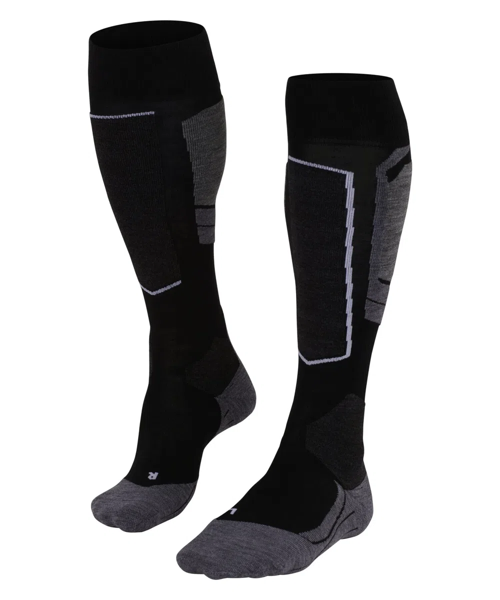 FALKE donna SK4 calzini da sci imbottitura molto leggera antivesciche sottili calze da sci traspiranti asciugatura rapida termoregolanti antiodore lana filo funzionale 1 paio